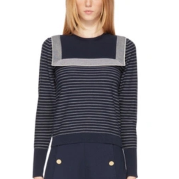 See By Chloe Sweaters - See by Chloe navy and white sailor sweater size XS